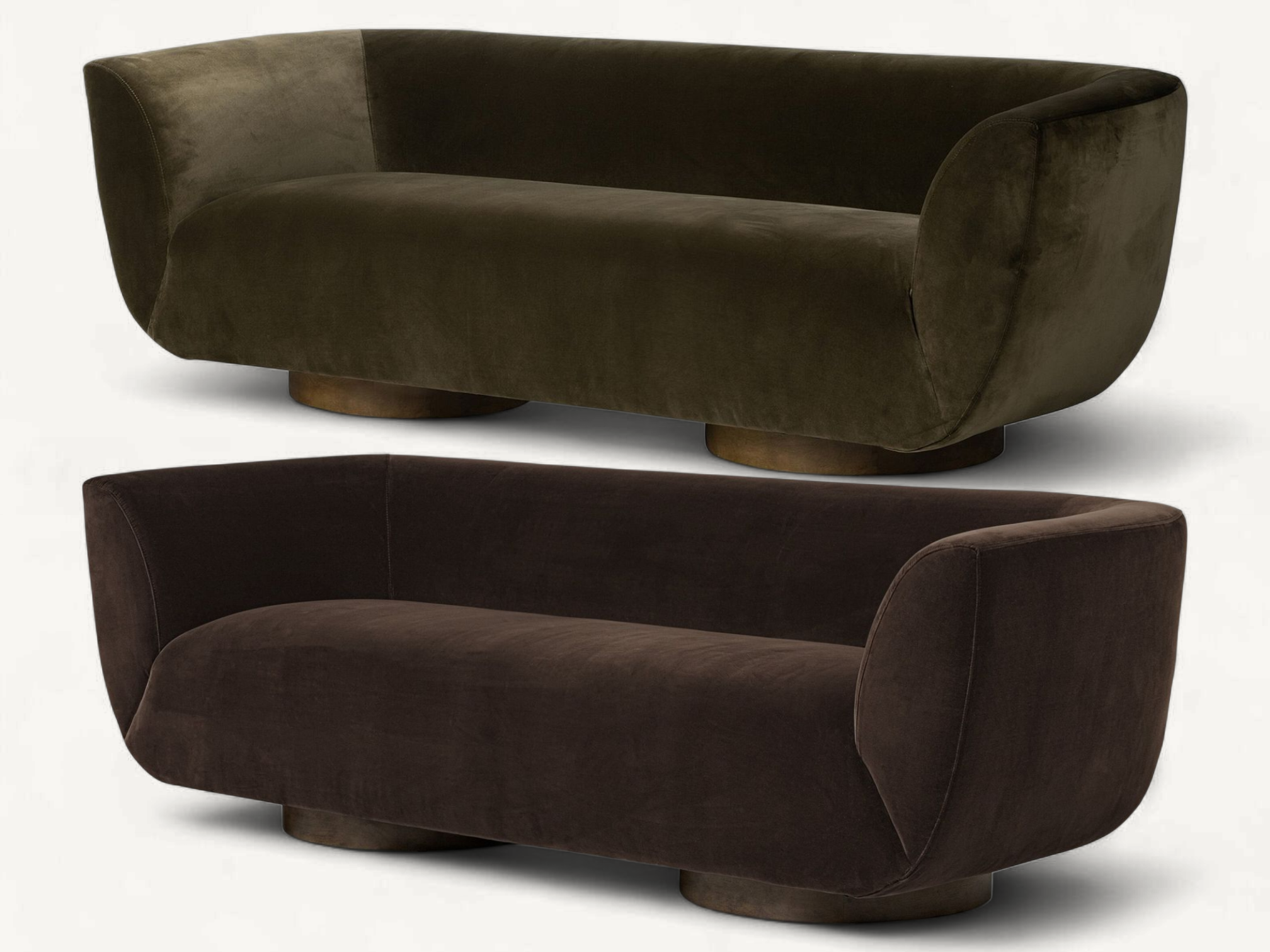 Arilyn Curved Pedestal Sofa - Image 9