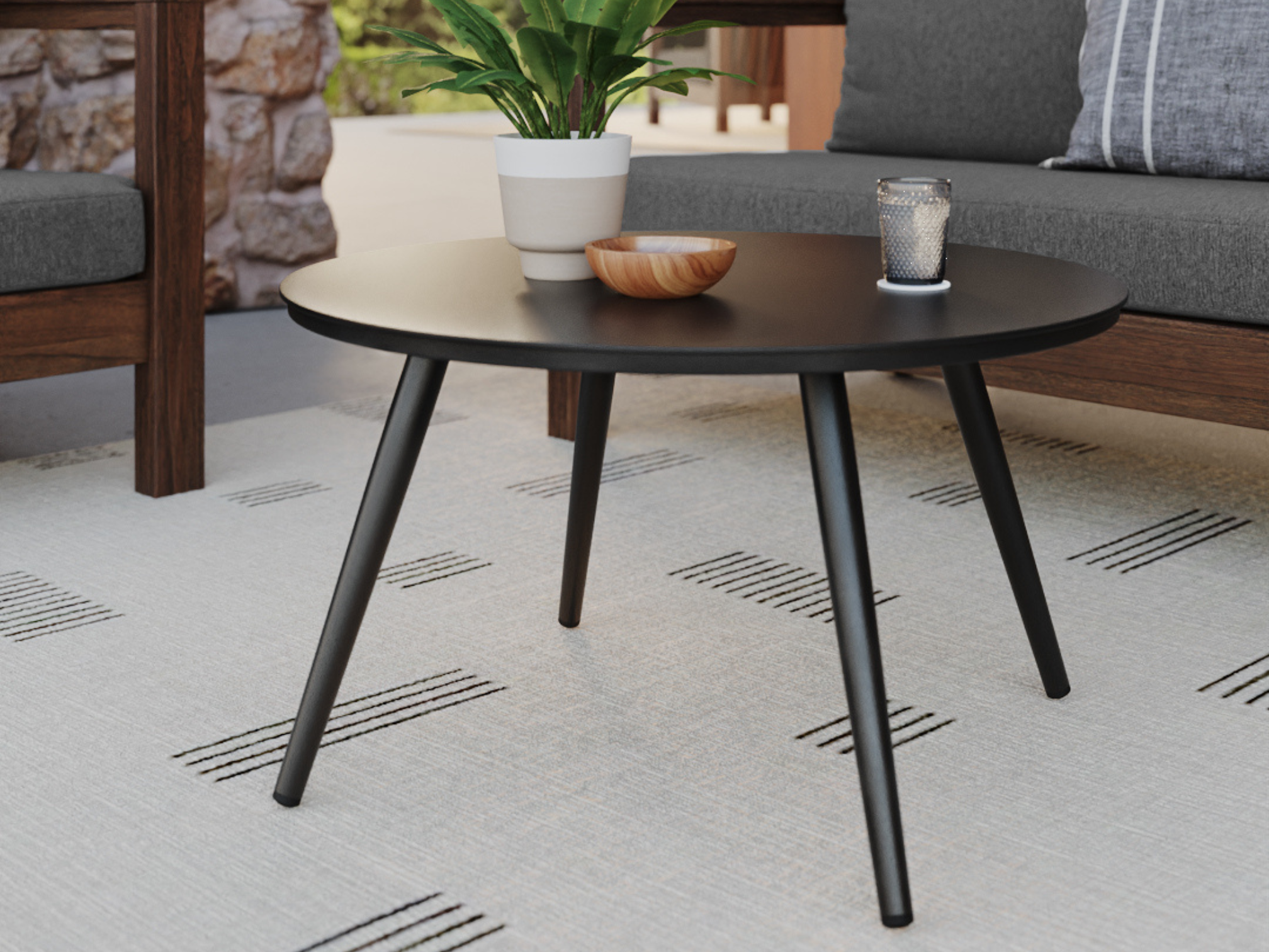 Heldon Outdoor Round Coffee Table - Image 6