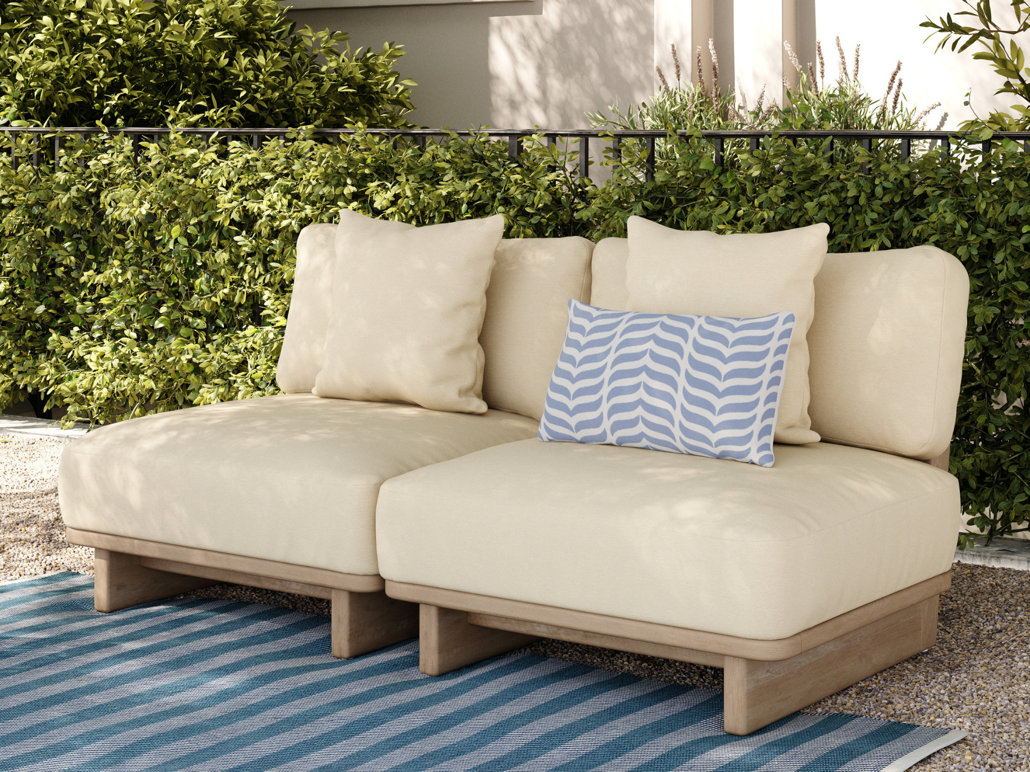 Naima Outdoor Armless Sofa - Image 8